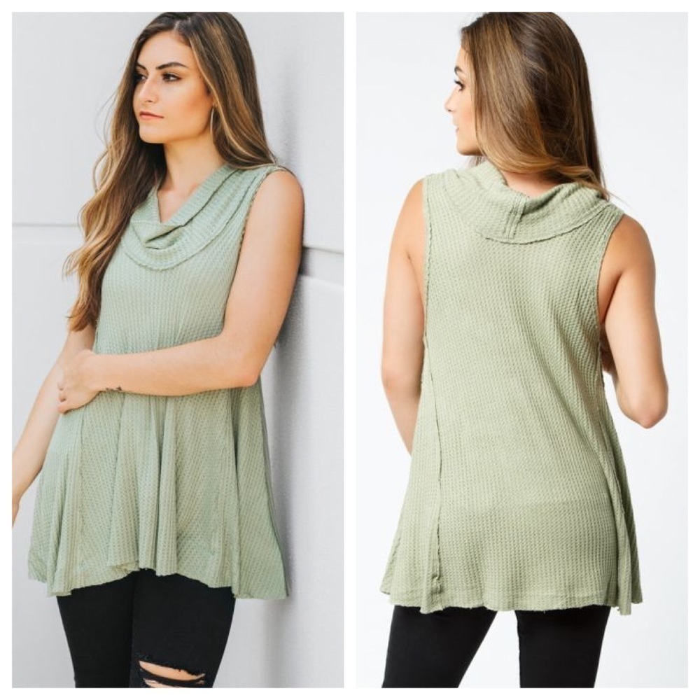 nwt // free people swing cowl neck sleeveless thermal